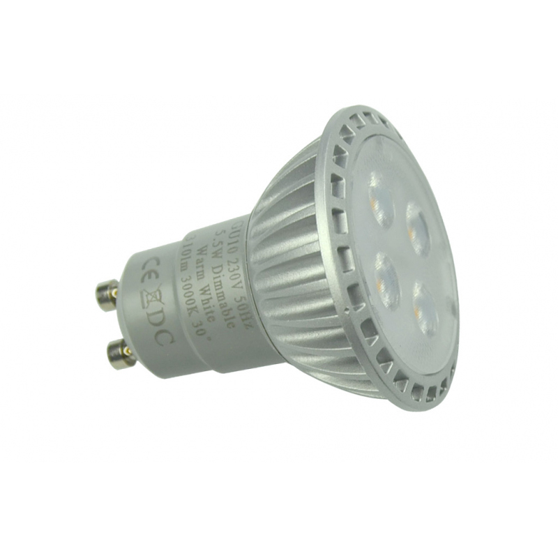 LED-Bajonettsockellampe PAR16 GU10 6500K kaltweiss 410 Lumen IP20 Hochvolt 220-240V AC
