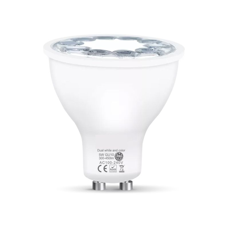 LED-Bajonettsockellampe PAR16 GU10 2200-6500K RGB kalt- neutral- warmweiss IP20 Hochvolt 100-240V AC